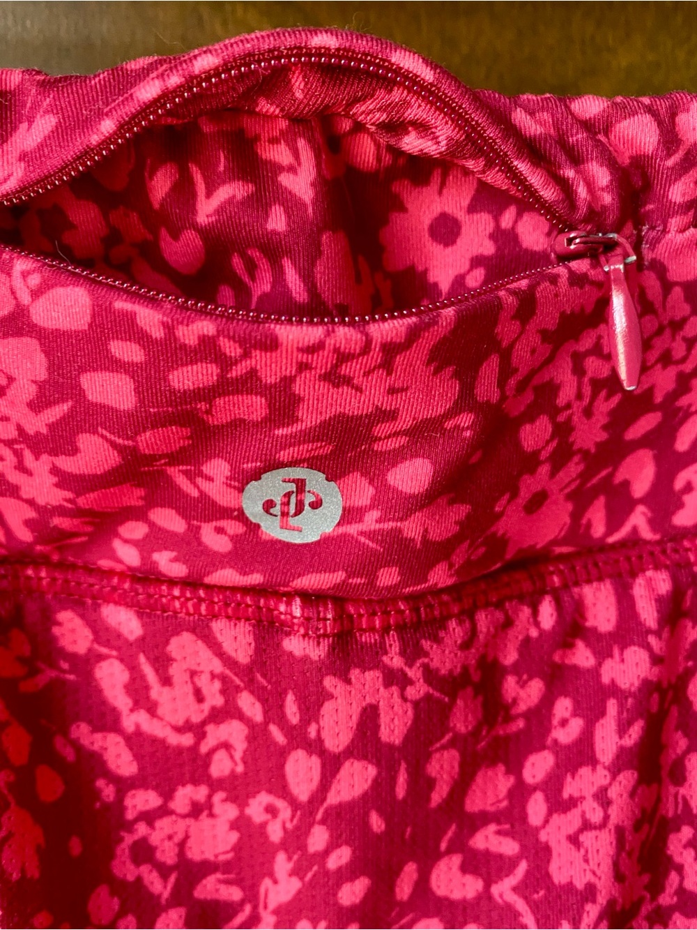 Jockey Red & Pink Floral Printed Skort Size XL, Zippered Pockets - Picture 9 of 12